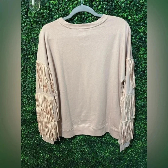 Fantastic Fawn Boho Fringe Sweatshirt - Size Small - Picture 7 of 10
